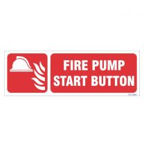 Fire Pump Start Button Sign