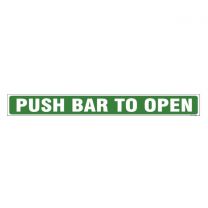 Push Bar To Open Stickers Sign