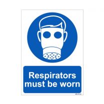 Respirators Must be worn Sign