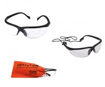 Safety Eye wear and Hanging Cord with Soft Pouch (Combo)
