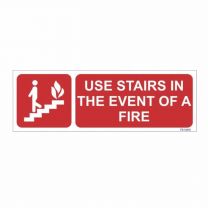 Stairs in The Event of a Fire Sign