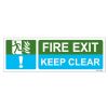 Fire Exit keep clear Sign