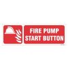 Fire Pump Start Button Sign