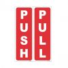 PUSH PULL sticker set Sign