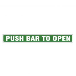 U007 PUSH BAR TO OPEN ONLY SIGNS & STICKERS ALL MATERIALS! Emergency Escape 