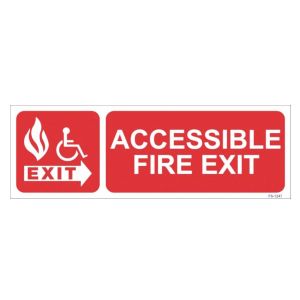 Accessible Fire Exit Sign