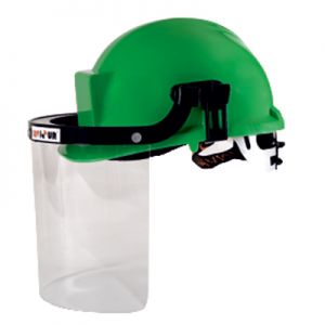 Clear Face Shield With Tough Hat Helmet