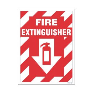 Fire Extinguisher with arrow Sign