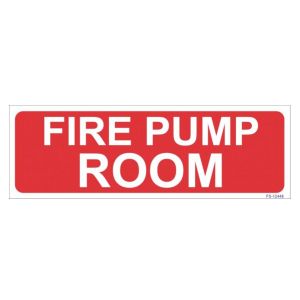 Fire Pump Room Sign