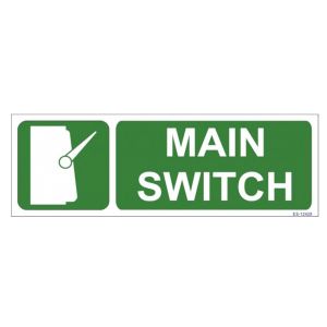 Main Switch Sign