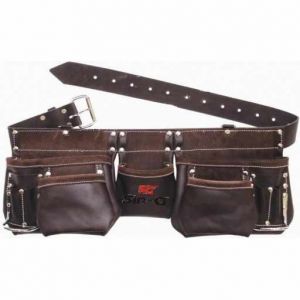 Pocket Oil Tanned Leather Tool Bag Belt