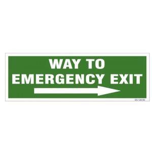 Way to Emergency Exit Sign