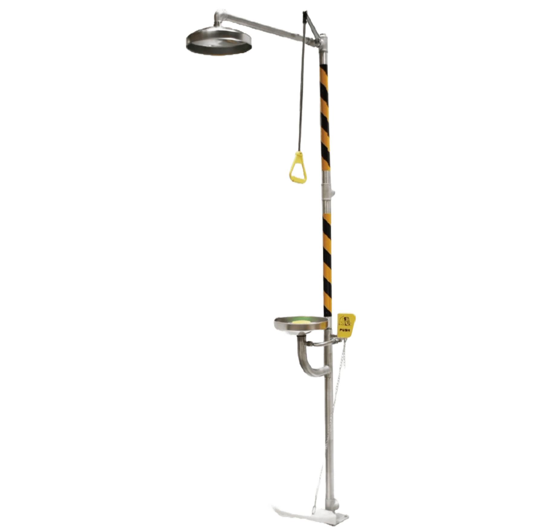 FOOT CONTROLLED COMBINATION EYEWASH AND SHOWER