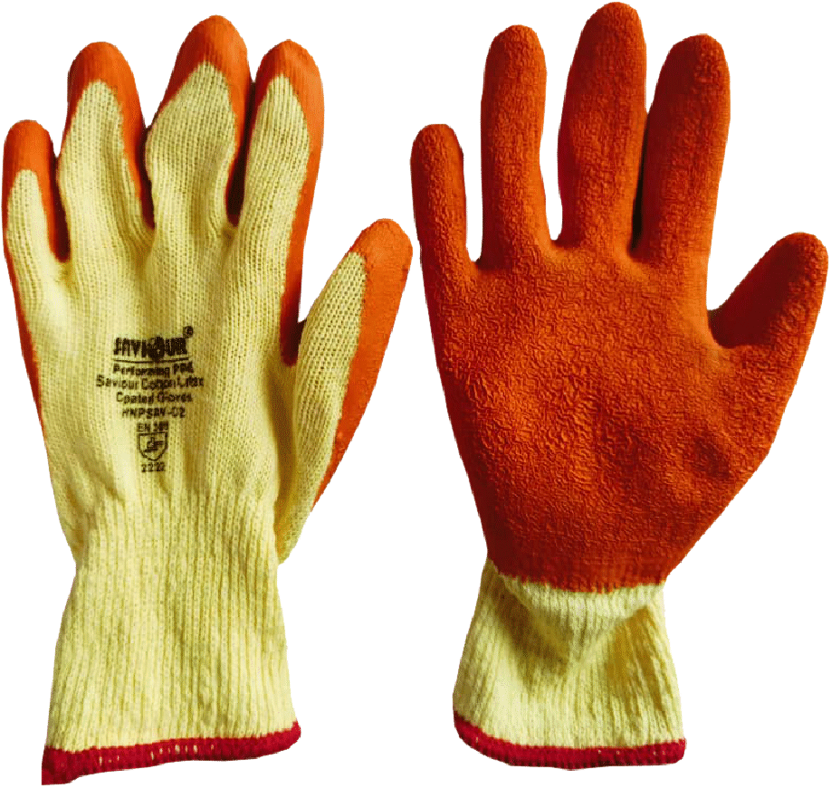 COTTON LATEX COATED GLOVES (CUT-2)