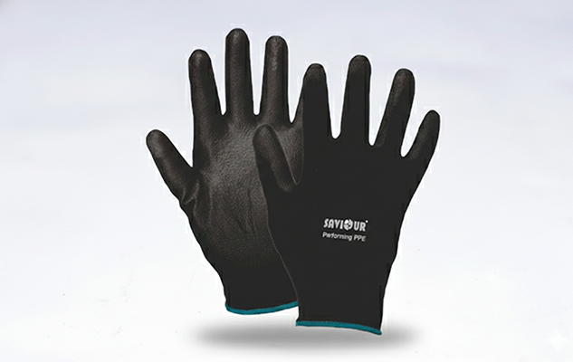 NYLON PU COATED GLOVES (CUT-1)