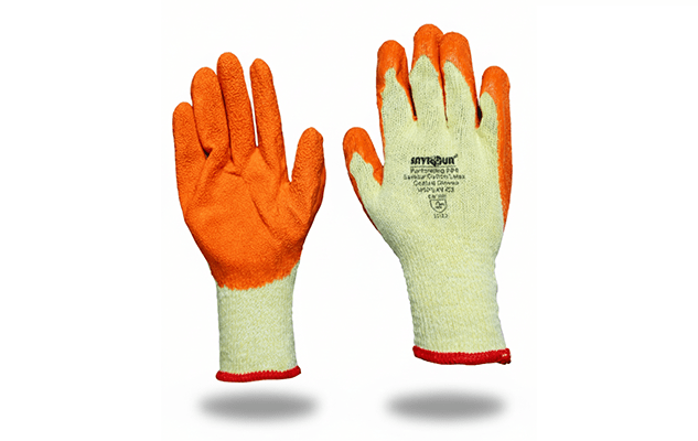 COTTON LATEX COATED GLOVES (CUT-2)
