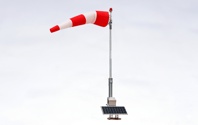 SOLAR POWERED ILLUMINATED WIND SOCKS